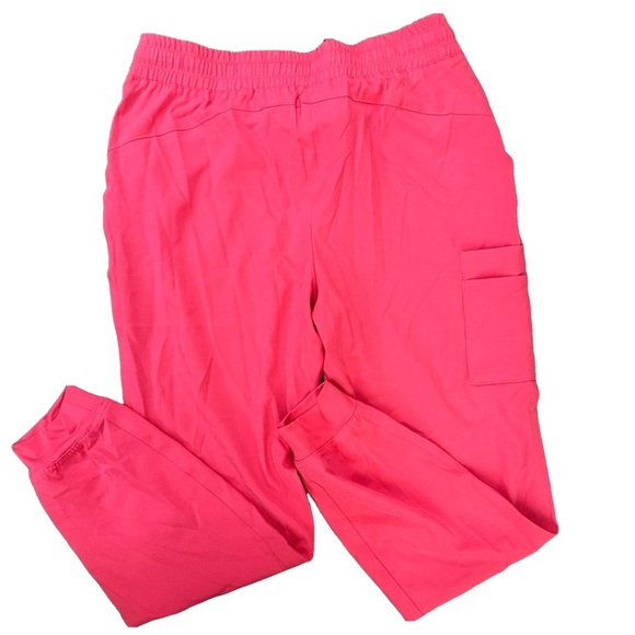 NWT Women Skechers Scrub Jogger Pants Pink Medium Comfort Athleisure Work Active - Picture 2 of 4